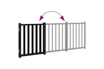 Vidaxl Dog Gate Foldable 3 Panels Black 150 Cm Solid Wood Fir Vidaxl Dog Gate Foldable 3 Panels Black 150 Cm Solid Wood Fir