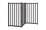 Vidaxl Dog Gate Foldable 3 Panels Black 150 Cm Solid Wood Fir Vidaxl Dog Gate Foldable 3 Panels Black 150 Cm Solid Wood Fir