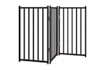 Vidaxl Dog Gate Foldable 3 Panels Black 150 Cm Solid Wood Fir Vidaxl Dog Gate Foldable 3 Panels Black 150 Cm Solid Wood Fir