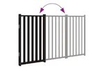 Vidaxl Dog Gate Foldable 3 Panels Black 150 Cm Solid Wood Fir Vidaxl Dog Gate Foldable 3 Panels Black 150 Cm Solid Wood Fir