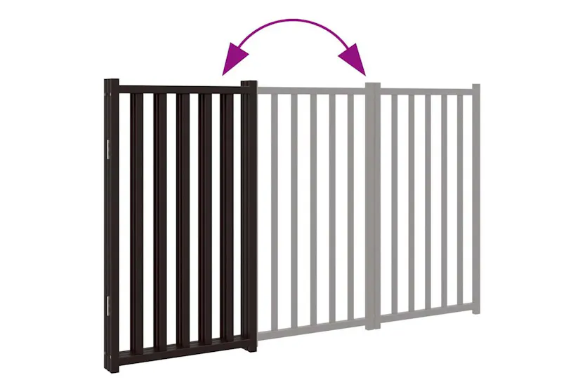 Vidaxl Dog Gate Foldable 3 Panels Black 150 Cm Solid Wood Fir Vidaxl Dog Gate Foldable 3 Panels Black 150 Cm Solid Wood Fir