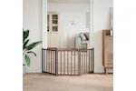 Vidaxl Dog Gate Foldable 3 Panels Brown Oak 150 Cm Solid Wood Fir Vidaxl Dog Gate Foldable 3 Panels Brown Oak 150 Cm Solid Wood Fir