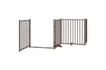 Vidaxl Dog Gate With Door Foldable 4 Panels Brown Oak 320 Cm Solid Wood Fir Vidaxl Dog Gate With Door Foldable 4 Panels Brown Oak 320 Cm Solid Wood Fir