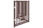Vidaxl Dog Gate With Door Foldable 4 Panels Brown Oak 320 Cm Solid Wood Fir Vidaxl Dog Gate With Door Foldable 4 Panels Brown Oak 320 Cm Solid Wood Fir