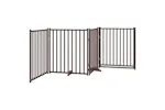 Vidaxl Dog Gate With Door Foldable 4 Panels Brown Oak 320 Cm Solid Wood Fir Vidaxl Dog Gate With Door Foldable 4 Panels Brown Oak 320 Cm Solid Wood Fir