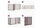 Vidaxl Dog Gate With Door Foldable 4 Panels Brown Oak 320 Cm Solid Wood Fir Vidaxl Dog Gate With Door Foldable 4 Panels Brown Oak 320 Cm Solid Wood Fir