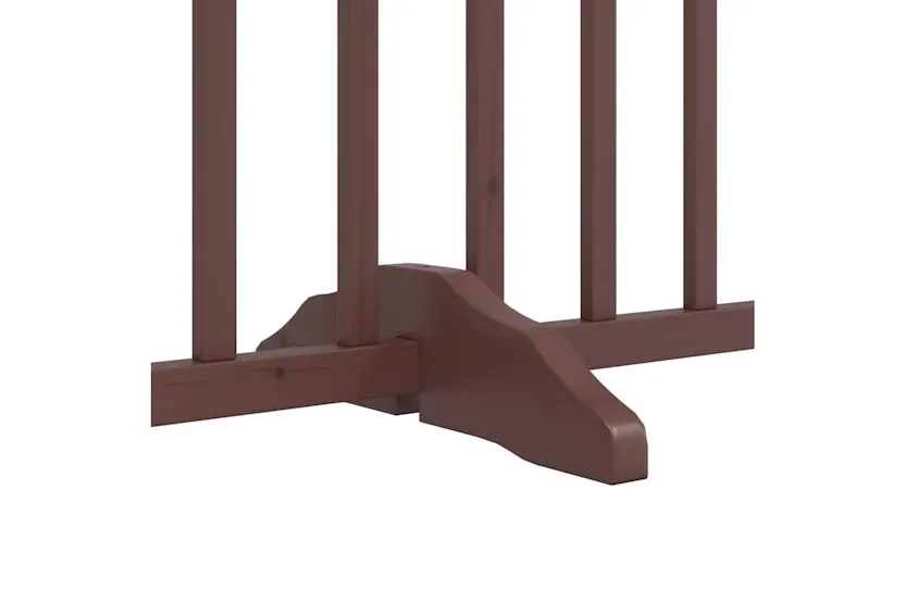 Vidaxl Dog Gate With Door Foldable 4 Panels Brown Oak 320 Cm Solid Wood Fir Vidaxl Dog Gate With Door Foldable 4 Panels Brown Oak 320 Cm Solid Wood Fir