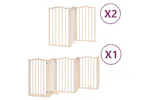 Vidaxl Dog Gate With Door Foldable 12 Panels 600 Cm Poplar Wood Vidaxl Dog Gate With Door Foldable 12 Panels 600 Cm Poplar Wood