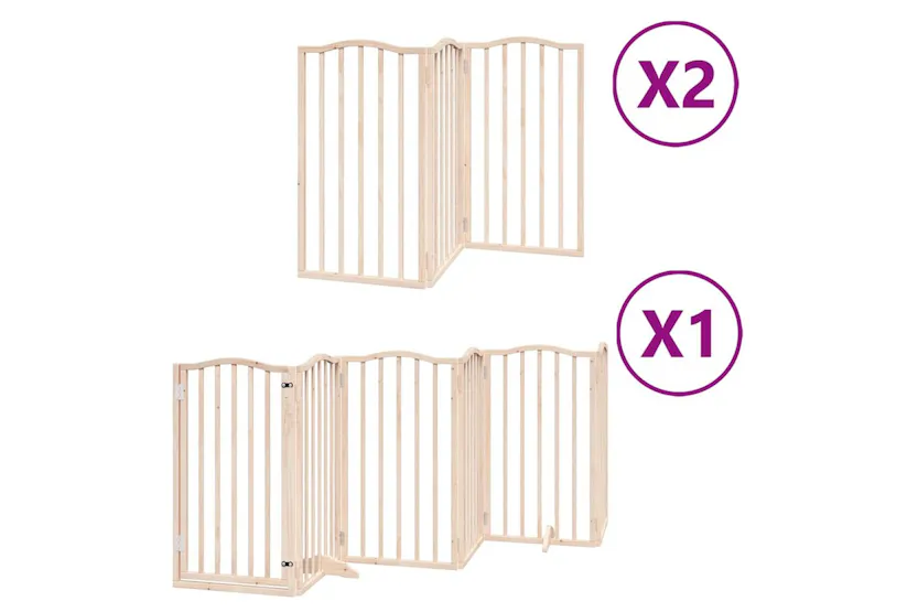 Vidaxl Dog Gate With Door Foldable 12 Panels 600 Cm Poplar Wood Vidaxl Dog Gate With Door Foldable 12 Panels 600 Cm Poplar Wood