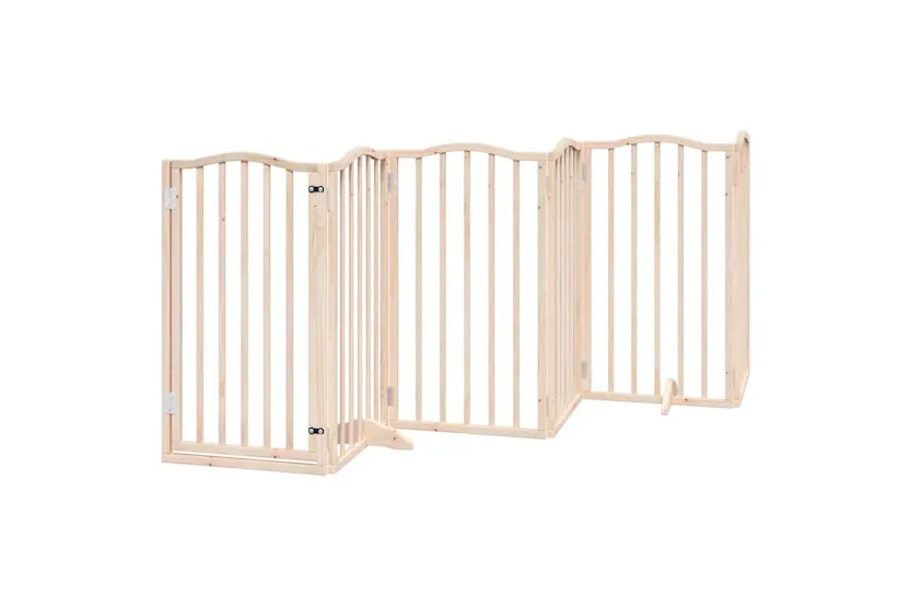 Vidaxl Dog Gate With Door Foldable 12 Panels 600 Cm Poplar Wood Vidaxl Dog Gate With Door Foldable 12 Panels 600 Cm Poplar Wood