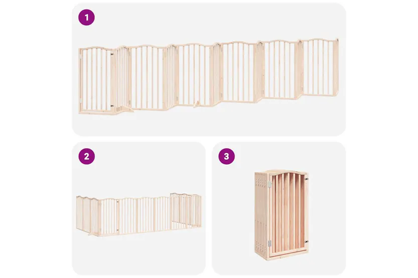 Vidaxl Dog Gate With Door Foldable 12 Panels 600 Cm Poplar Wood Vidaxl Dog Gate With Door Foldable 12 Panels 600 Cm Poplar Wood