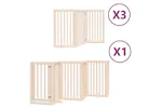 Vidaxl Dog Gate With Door Foldable 15 Panels 750 Cm Poplar Wood Vidaxl Dog Gate With Door Foldable 15 Panels 750 Cm Poplar Wood
