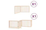 Vidaxl Dog Gate With Door Foldable 6 Panels 480 Cm Poplar Wood Vidaxl Dog Gate With Door Foldable 6 Panels 480 Cm Poplar Wood