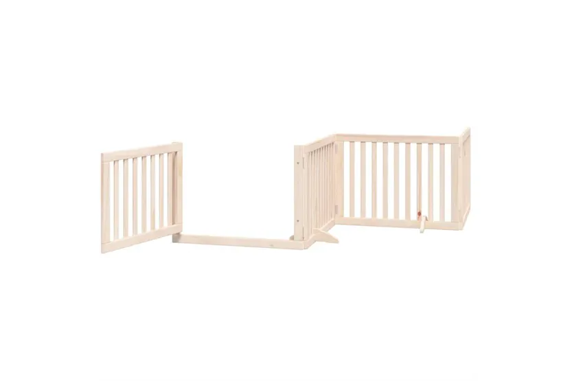 Vidaxl Dog Gate With Door Foldable 6 Panels 480 Cm Poplar Wood Vidaxl Dog Gate With Door Foldable 6 Panels 480 Cm Poplar Wood