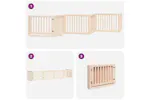 Vidaxl Dog Gate With Door Foldable 6 Panels 480 Cm Poplar Wood Vidaxl Dog Gate With Door Foldable 6 Panels 480 Cm Poplar Wood