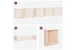 Vidaxl Dog Gate With Door Foldable 10 Panels 800 Cm Poplar Wood Vidaxl Dog Gate With Door Foldable 10 Panels 800 Cm Poplar Wood