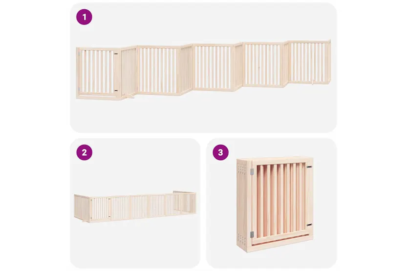 Vidaxl Dog Gate With Door Foldable 10 Panels 800 Cm Poplar Wood Vidaxl Dog Gate With Door Foldable 10 Panels 800 Cm Poplar Wood