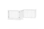 Vidaxl Dog Gate With Door Foldable 6 Panels White 480 Cm Poplar Wood Vidaxl Dog Gate With Door Foldable 6 Panels White 480 Cm Poplar Wood