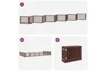 Vidaxl Dog Gate With Door Foldable 12 Panels Brown 960 Cm Poplar Wood Vidaxl Dog Gate With Door Foldable 12 Panels Brown 960 Cm Poplar Wood