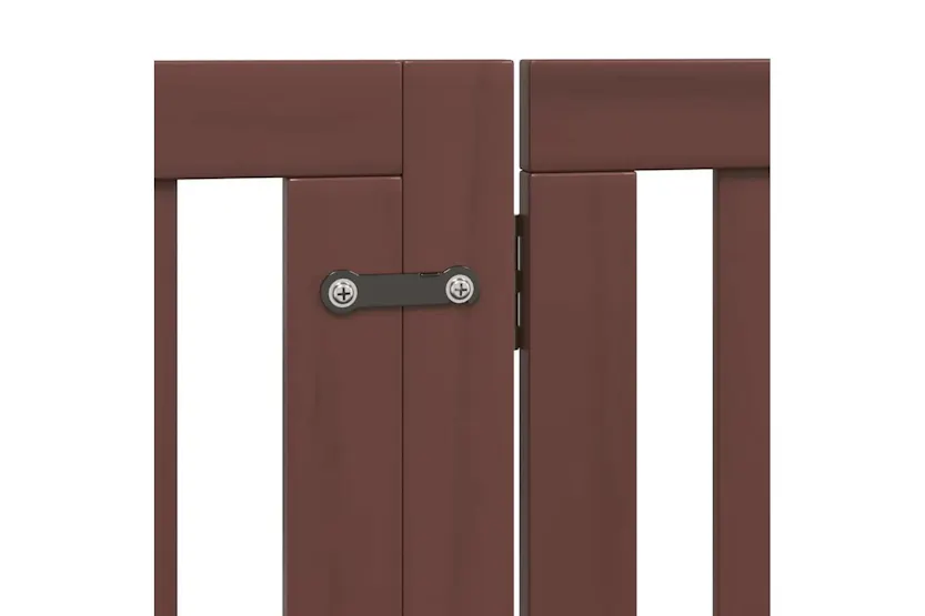 Vidaxl Dog Gate With Door Foldable 12 Panels Brown 960 Cm Poplar Wood Vidaxl Dog Gate With Door Foldable 12 Panels Brown 960 Cm Poplar Wood