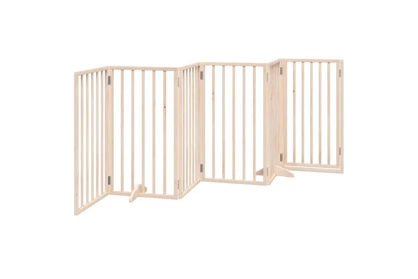 Vidaxl Dog Gate With Door Foldable 6 Panels 300 Cm Poplar Wood Vidaxl Dog Gate With Door Foldable 6 Panels 300 Cm Poplar Wood