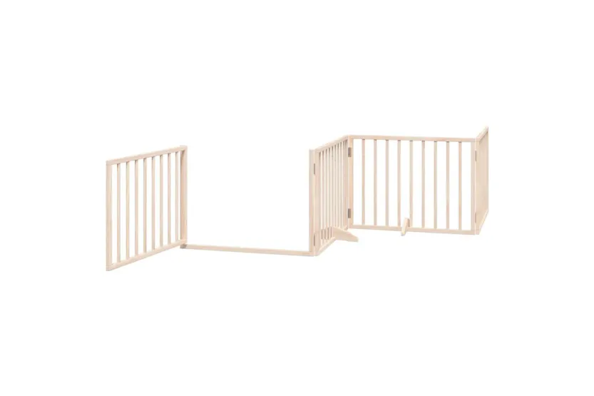 Vidaxl Dog Gate With Door Foldable 4 Panels 320 Cm Poplar Wood Vidaxl Dog Gate With Door Foldable 4 Panels 320 Cm Poplar Wood
