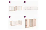 Vidaxl Dog Gate With Door Foldable 4 Panels 320 Cm Poplar Wood Vidaxl Dog Gate With Door Foldable 4 Panels 320 Cm Poplar Wood