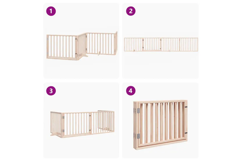 Vidaxl Dog Gate With Door Foldable 4 Panels 320 Cm Poplar Wood Vidaxl Dog Gate With Door Foldable 4 Panels 320 Cm Poplar Wood