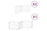 Vidaxl Dog Gate With Door Foldable 10 Panels White 800 Cm Poplar Wood Vidaxl Dog Gate With Door Foldable 10 Panels White 800 Cm Poplar Wood