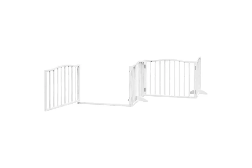 Vidaxl Dog Gate With Door Foldable 10 Panels White 800 Cm Poplar Wood Vidaxl Dog Gate With Door Foldable 10 Panels White 800 Cm Poplar Wood