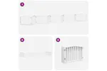 Vidaxl Dog Gate With Door Foldable 10 Panels White 800 Cm Poplar Wood Vidaxl Dog Gate With Door Foldable 10 Panels White 800 Cm Poplar Wood