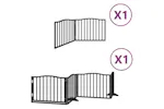 Vidaxl Dog Gate With Door Foldable 6 Panels Black 480 Cm Poplar Wood Vidaxl Dog Gate With Door Foldable 6 Panels Black 480 Cm Poplar Wood