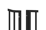 Vidaxl Dog Gate With Door Foldable 6 Panels Black 480 Cm Poplar Wood Vidaxl Dog Gate With Door Foldable 6 Panels Black 480 Cm Poplar Wood