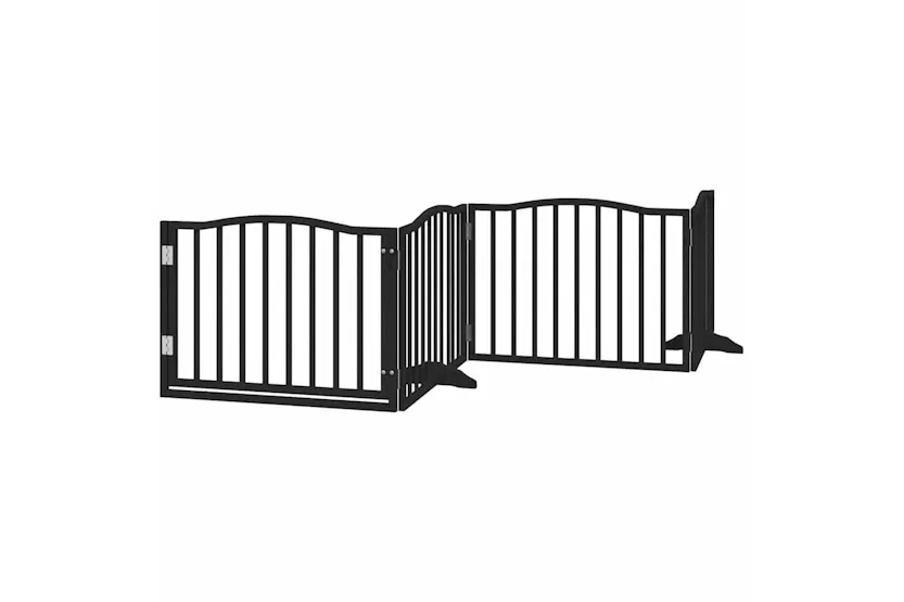 Vidaxl Dog Gate With Door Foldable 10 Panels Black 800 Cm Poplar Wood Vidaxl Dog Gate With Door Foldable 10 Panels Black 800 Cm Poplar Wood