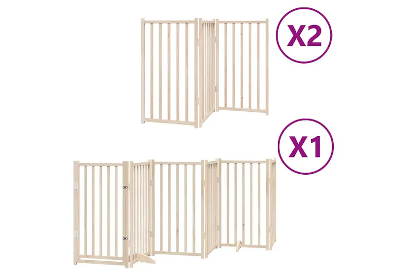Vidaxl Dog Gate With Door Foldable 12 Panels 600 Cm Poplar Wood Vidaxl Dog Gate With Door Foldable 12 Panels 600 Cm Poplar Wood