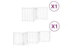 Vidaxl Dog Gate With Door Foldable 9 Panels White 450 Cm Poplar Wood Vidaxl Dog Gate With Door Foldable 9 Panels White 450 Cm Poplar Wood