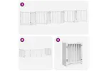 Vidaxl Dog Gate With Door Foldable 9 Panels White 450 Cm Poplar Wood Vidaxl Dog Gate With Door Foldable 9 Panels White 450 Cm Poplar Wood