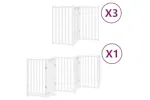 Vidaxl Dog Gate With Door Foldable 15 Panels White 750 Cm Poplar Wood Vidaxl Dog Gate With Door Foldable 15 Panels White 750 Cm Poplar Wood