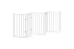 Vidaxl Dog Gate With Door Foldable 15 Panels White 750 Cm Poplar Wood Vidaxl Dog Gate With Door Foldable 15 Panels White 750 Cm Poplar Wood