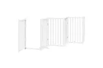 Vidaxl Dog Gate With Door Foldable 15 Panels White 750 Cm Poplar Wood Vidaxl Dog Gate With Door Foldable 15 Panels White 750 Cm Poplar Wood
