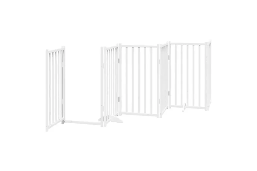 Vidaxl Dog Gate With Door Foldable 15 Panels White 750 Cm Poplar Wood Vidaxl Dog Gate With Door Foldable 15 Panels White 750 Cm Poplar Wood