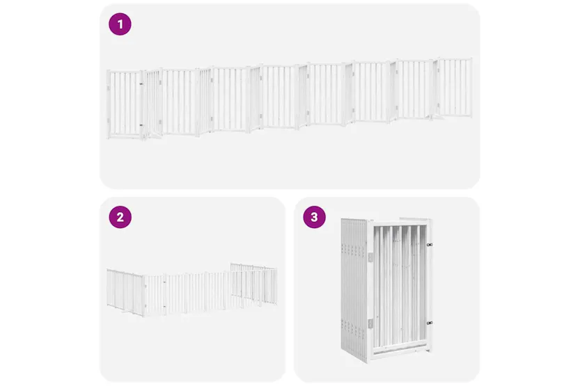 Vidaxl Dog Gate With Door Foldable 15 Panels White 750 Cm Poplar Wood Vidaxl Dog Gate With Door Foldable 15 Panels White 750 Cm Poplar Wood