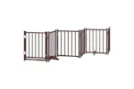 Vidaxl Dog Gate With Door Foldable 15 Panels Brown 750 Cm Poplar Wood Vidaxl Dog Gate With Door Foldable 15 Panels Brown 750 Cm Poplar Wood