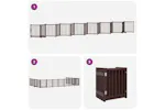 Vidaxl Dog Gate With Door Foldable 15 Panels Brown 750 Cm Poplar Wood Vidaxl Dog Gate With Door Foldable 15 Panels Brown 750 Cm Poplar Wood