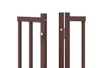 Vidaxl Dog Gate With Door Foldable 15 Panels Brown 750 Cm Poplar Wood Vidaxl Dog Gate With Door Foldable 15 Panels Brown 750 Cm Poplar Wood