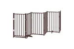 Vidaxl Dog Gate With Door Foldable 15 Panels Brown 750 Cm Poplar Wood Vidaxl Dog Gate With Door Foldable 15 Panels Brown 750 Cm Poplar Wood