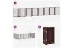 Vidaxl Dog Gate With Door Foldable 15 Panels Brown 750 Cm Poplar Wood Vidaxl Dog Gate With Door Foldable 15 Panels Brown 750 Cm Poplar Wood
