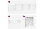 Vidaxl Dog Gate With Door Foldable 8 Panels White 640 Cm Poplar Wood Vidaxl Dog Gate With Door Foldable 8 Panels White 640 Cm Poplar Wood