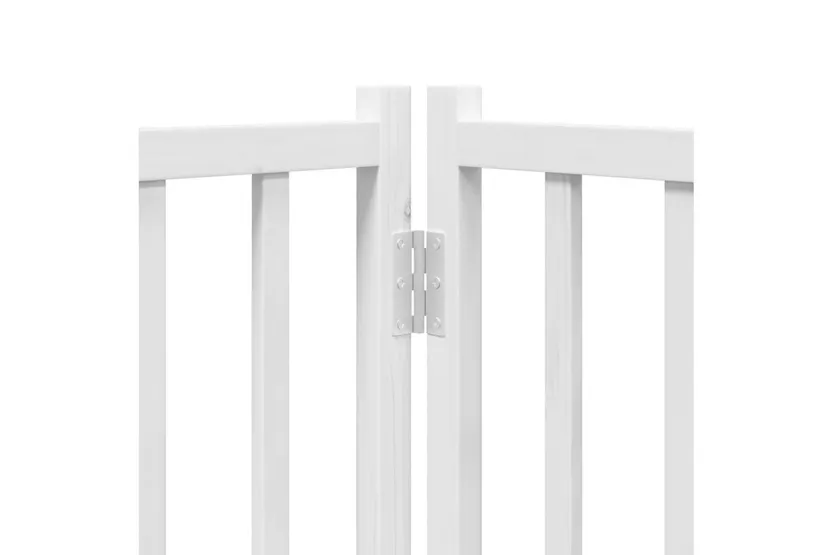 Vidaxl Dog Gate With Door Foldable 8 Panels White 640 Cm Poplar Wood Vidaxl Dog Gate With Door Foldable 8 Panels White 640 Cm Poplar Wood