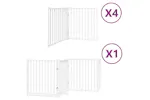 Vidaxl Dog Gate With Door Foldable 12 Panels White 960 Cm Poplar Wood Vidaxl Dog Gate With Door Foldable 12 Panels White 960 Cm Poplar Wood
